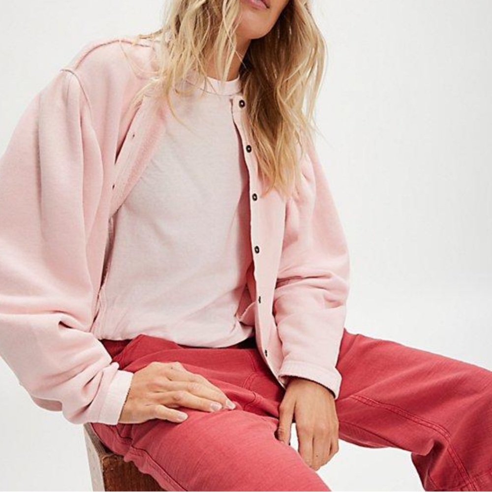 NWT Free People Nomad Cardi ~Pink Chalk~